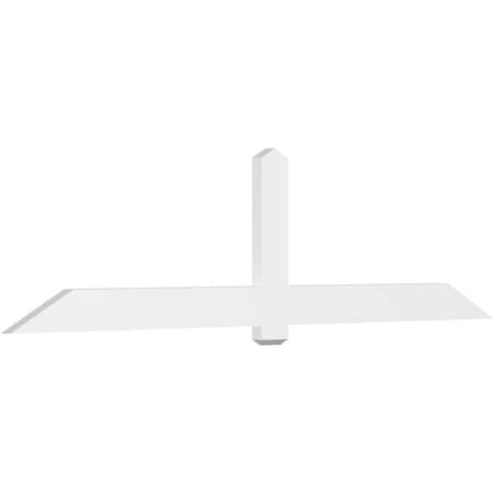 Ekena Millwork Eugene Architectural Grade PVC Gable Bracket, 108"W x 27"H x 2"D x 6"F, 6/12 Pitch GBP108X27X0206EUG00